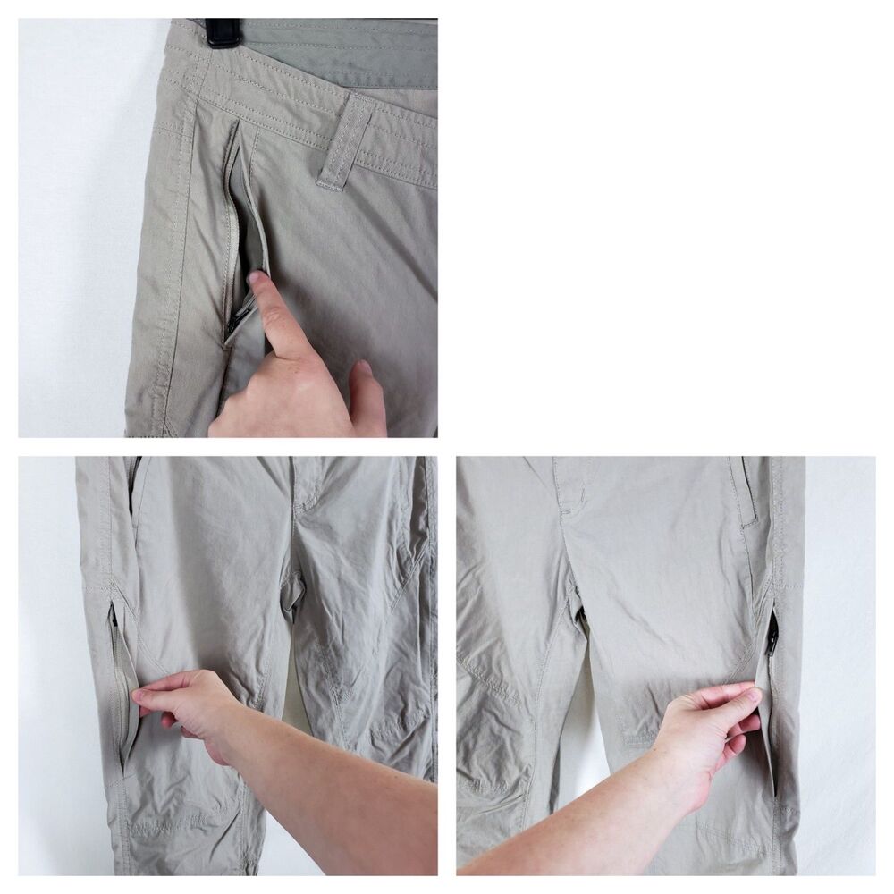 Kuhl Spire Roll Up Pants Womens 8 Tan Articulated Knee Hiking Gorpcore Low Rise - Picture 5 of 8